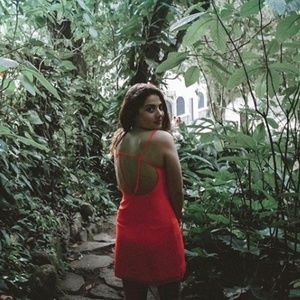 Kookai Fluorescent Orange Strappy Dress